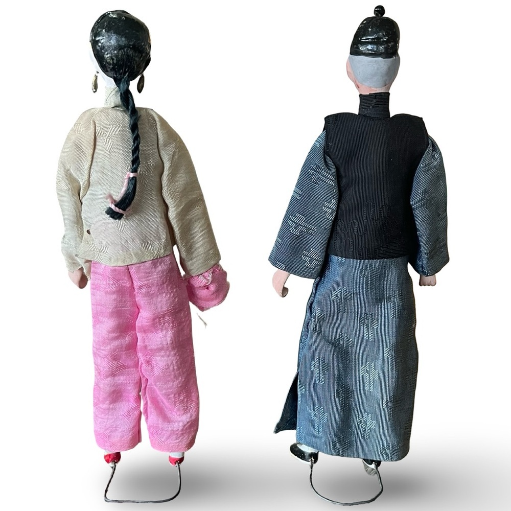 Vintage 1950s Chinese Couple Figures - Picture 3 of 9